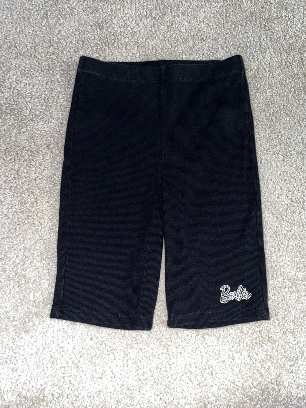 Forever 21 Barbie Black Ribbed Biker Shorts Size Small